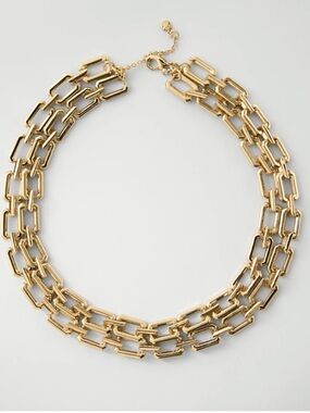 Ann Taylor Chunky Layered Metal Necklace